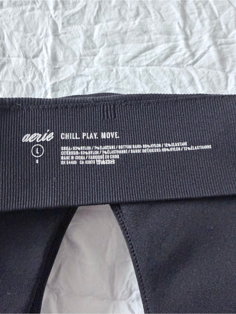 aerie Chill Play MoveBlack Ribbed Halter Bralette Set - Picture 5 of 7
